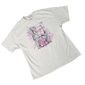 Vintage Hummingbird Shirt Pink Flowers Bird Ho Hum Texas Retro Tee Polar XL